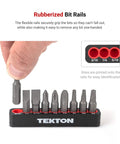 1/4 Inch Drive Bit Driver And 37-Piece Bit Set In Durable Case with rubberized holder for quick home DIY tasks.