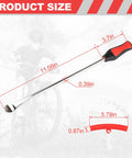 Diagram showing dimensions of 15 Inch Tire Spoon Kit For Motorcycles Dirt Bikes And Lawn Mowers 29 Piece Tire Removal Tool Set
