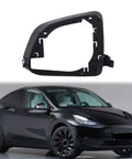 High Octane Right Side Reverse Mirror Housing And Rearview Door Wing Frame Replacement For Tesla Model Y 2020 To 2023 view of black mirror housing frame