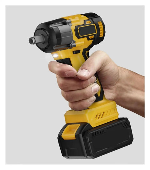 Heavy Duty Cordless Impact Wrench With Brushless Motor High Torque Electric Power Tool For Car Repair Auto Mechanic Scaffold Work Woodworking Projects Lightweight Ergonomic Handle For Maximum Mobility