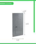 Homeline 200 Amp 30 Space 60 Circuit Indoor Main Breaker Load Center Panel dimensions with Qwik Grip Plug On Neutral Cover Value Pack.