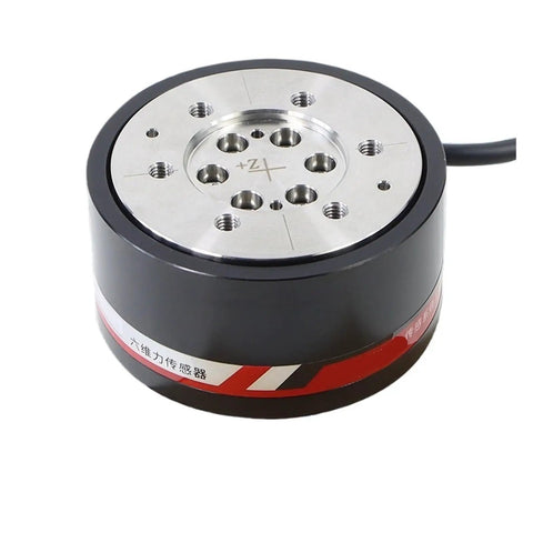 Front view of Multi Dimensional Force Sensor For Three And Six Axis Torque Measurement In Industrial Robots High Precision Six Axis Force Transducer With Stable Signal Easy Installation And Durable Alloy Steel Build For Harsh Manufacturing Environments