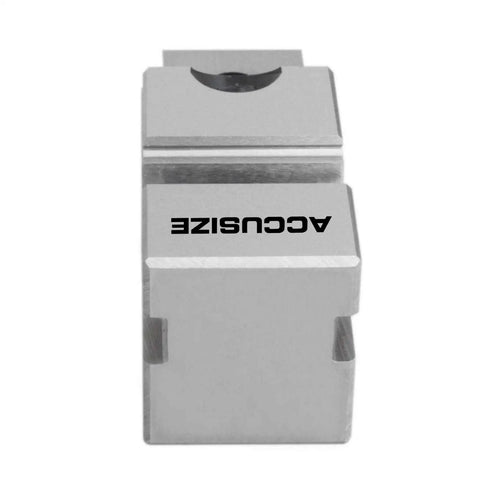 Compact Slick Mini Precision Toolmakers Insert Vise For Tiny Parts, 1 Inch And 25 Mm Jaw, 2.5 Inch Long, Fifteen Sixteenth Inch Wide Jaw, One Half Inch Opening, Zero Point Four Inch Deep Jaw, Eleven Ounce Weight, Great For Hobby Machining, silver metal vise top view