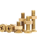 Cross Countersunk M6 Screws And Hex Nut Kit In 304 Stainless Steel, 40 Piece Or 20 Piece Sets, Weatherproof Indoor Outdoor Hardware With Strong Threads, Easy Install, Durable Build For Quick Fixtures, gold finish