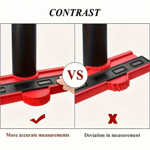 Angle Finder Tool For DIY Pros That Duplicates Any Shape Instantly Shape Duplication Tool For Woodworking And Tile Installations Perfect Profile For Door Jambs And Pipes Rugged Pro Grade Plastic 10 Inch Easy Read, red-black accuracy comparison