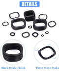 Carbon Steel Compression Type Wavy Crinkle Spring Washers 320 Piece Assortment Kit black oxide finish with three wave peaks