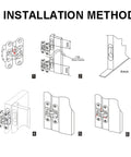 Installation diagram for Concealed 3D Door Hinge for Wooden Doors, Invisible Hidden Hinge with 180 Degree Opening