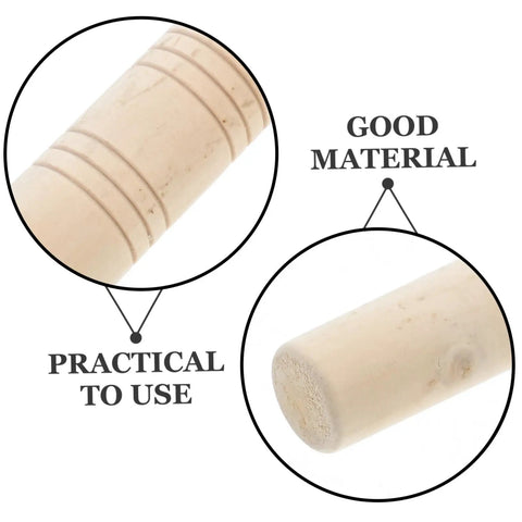 Close-up of ergonomic wooden handle replacement, showing practical and good material aspects for gardening tools.