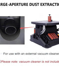 Large-aperture dust extraction feature on Tough As Nails Wood Sander With A Mighty 500 Watt Motor Vertical Oscillating Belt And Drum Kit.