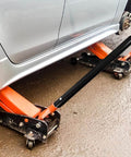 Floor Jack Handle Replacement Set 2 Pack Horizontal Hydraulic Jack Handles Poles Lever For 3 Ton Floor Jacks in use