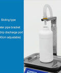Heavy Duty Digital Liquid Filling Machine With Stainless Steel Housing Straight Up Hella Fast At 13 Liters Per Minute showing sliding water pipe bracket with anti-drip port.