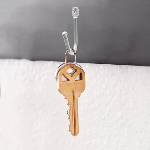 Thirty Pack Mini Iron Wall Hooks With Classic Silver Finish Level Up Your Entryway Game Big Time Super Tough Build handles a key.