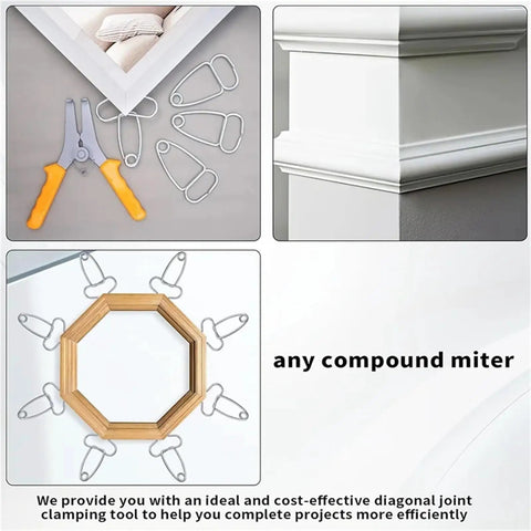 Must Have 13 Piece Miter Spring Pliers Kit With Clamp Combo For Woodworking Pros. Perfect Tools To Grip, Hold And Craft Like A Boss On Any DIY Project Today. spring clamp set for miter corners, woodworking frame joinery