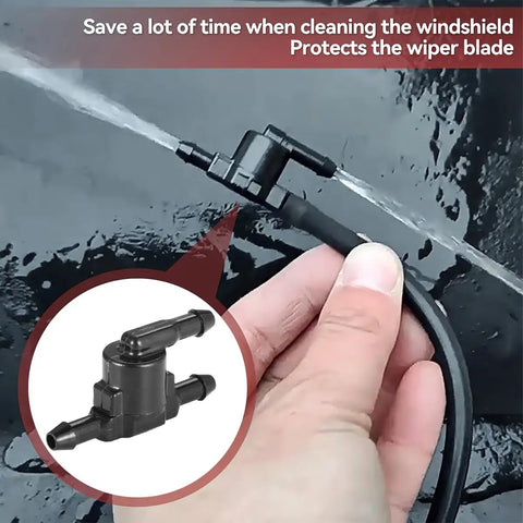 2-Pack Front Windshield Wiper Washer Check Valve Replacement Kit, Premium Nylon Windscreen Jet Nozzle Valve Replaces 85321-28020