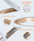 Detailed view of Dope Spiral LED Desk Lamp With Dimmable Three Color Temperatures Touch Control Minimalist Modern Gold Finish 13 Inch Tall