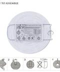 Set Of 24 White Paper Lanterns In Mixed Sizes 4 6 8 10 12 Inches With Metal Frames No Fuss Easy Setup Round Hanging Lamps instructions