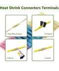 Top Notch 240 Piece Heat Shrink Butt Connector Kit For Crimping Wire Splices And Terminals Including Fork Spade And Ring Assortment Set In AWG 22 To 10 Range Perfect For Any Electrical Project You Might Have On Hand. Heat shrink connector installation steps
