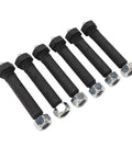 Greaseable Spring Shackle Bolts For Trailer Axles 9 By 16 Inch 3 In 6 Pack With Lock Nuts And Knurled Shoulder Built Tough For 2000 3500 5200 6000 7000 Lb Class Double Eye Slipper Springs Steel Construction, 6 black bolts