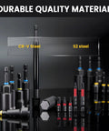 86-Piece Magnetic Impact Nut Driver Set with Deep Sockets and S2 Bits, Chrome Vanadium Steel display emphasizing material quality