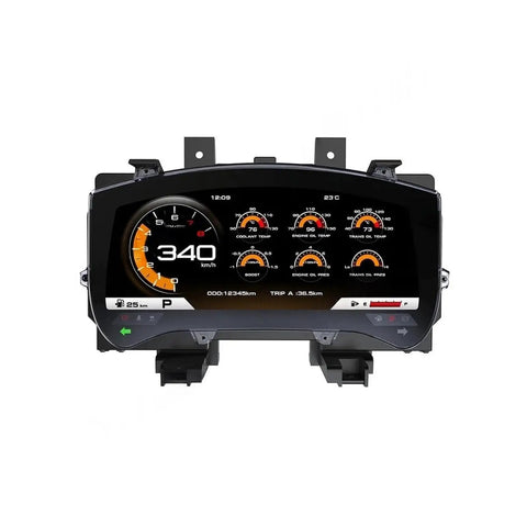 12.3 Inch LCD Dashboard Instrument Panel Upgrade For Nissan GT-R 2008-2015 Plug And Play Digital Cluster Smart Gauges Module Virtual Cockpit Replacement Kit, front view