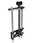Industrial Grade Cast Iron Woodworking Bench Vise Featuring A Ten Inch Jaw And Reinforced Guide Rail, showing heavy-duty sliding mechanism.