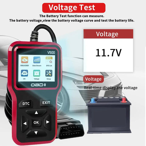 OBD2 Scanner Diagnostic Tool For Check Engine Light Codes And Reset DTC Data Stream I M Readiness Car And Truck Scan Tool