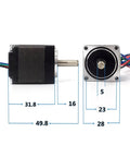 1.8 Degree Nema 11 Stepper Motor 28x28mm Frame With 5mm Shaft 2 Phase 4 Wire Hybrid Stepping Motor Ideal For 3D Printers CNC Machines And Automation Today, side view with 31.8mm body and 5mm shaft