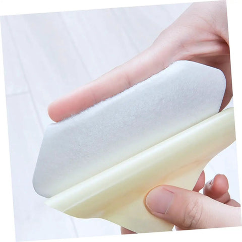 Hands holding No Slip Carpet Stickers For Area Rugs Reusable Non Woven Rug Fixing Pads With Anti Skid Adhesive Grippers