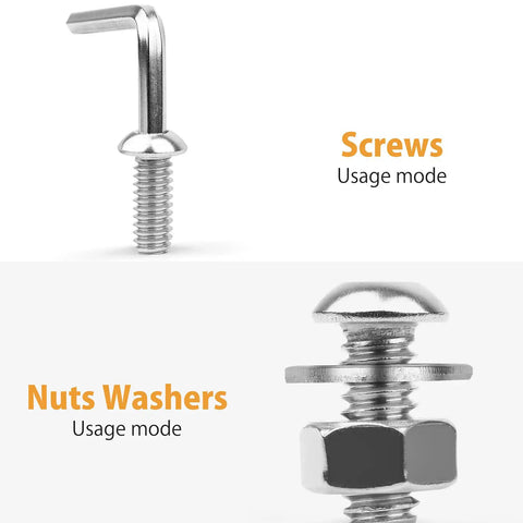 197Piece SAE Hex Button Head Screw Set With 1/4-20 5/16-18 3/8-16 Bolts, Washers And Nuts, 304 Stainless Steel Hardware Kit Usage Guide