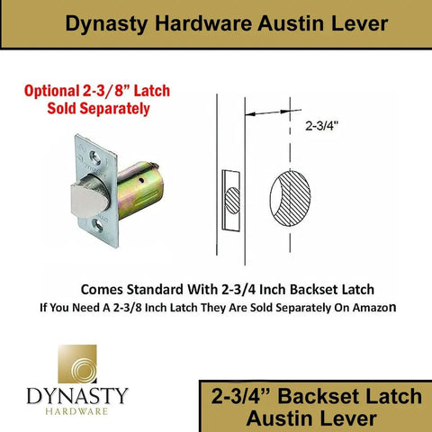 Passage Door Lever Lockset For Hallway Or Closet With Nonlocking Handle ADA Compliant Light Duty Commercial Grade Satin Chrome Finish Smooth Operation And No Fuss Setup Model AUS-30-26D