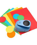 XL 3 Inch Circle Punch For Paper Crafts And Scrapbooking Easy To Use Spring Action Lever Cutter with colorful paper circles