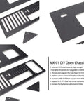 Parts of an Open Frame Gaming PC Case For ATX And ITX Motherboards DIY Friendly 305 By 245Mm Fit One SSD And One HDD Bay
