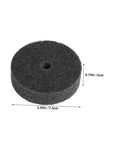 Heavy Duty 6-Piece Nylon Buffing Wheels With 3 Inch Width And One Quarter Inch Bore Hole For Bench Grinder Polishing Wood Metal Furniture Projects - 2.95 inch round buffing wheel with dark grey nylon material.