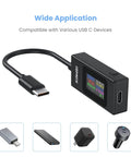 Workhorse All-In-One USB C Power Meter Tester 4-30V 0-6.5A Digital Multimeter for Type C voltage, current, capacity, classic edition
