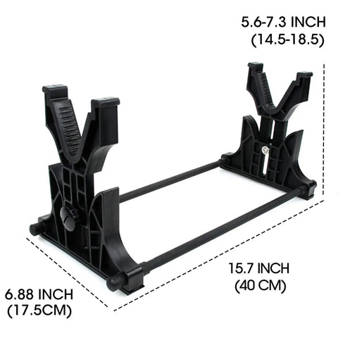 Portable Rifle And Handgun Display And Cleaning Stand For Airguns, Indoor Table Or Wall Mount, measures 15.7 x 6.88 inches