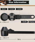 Coffee Scoop With Leveling Funnel For Reusable K Cup Pods And Ground Coffee Measuring Spoon 2 Tablespoon Capacity product dimensions