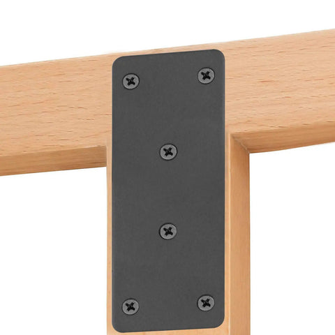 Gonna Fix Your Setup Quick Ten Pack Black Flat Mending Plates And Straight Steel Brackets With Screws Heavy Duty Furniture Hardware Securing Tables Shelves Drawers And Windows
