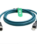 Rugged Industrial M12 X Code 8 Pin Female to RJ45 Cat7e Ethernet Cable 1m 10 Gbps IP67 Waterproof with Gold Plated Contacts
