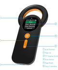 Pet Microchip And RFID Scanner With 1.44 Inch Color Display, Bluetooth, USB And 2.4G Wireless Connections, ISO11784 85 FDX B EMID Compatible