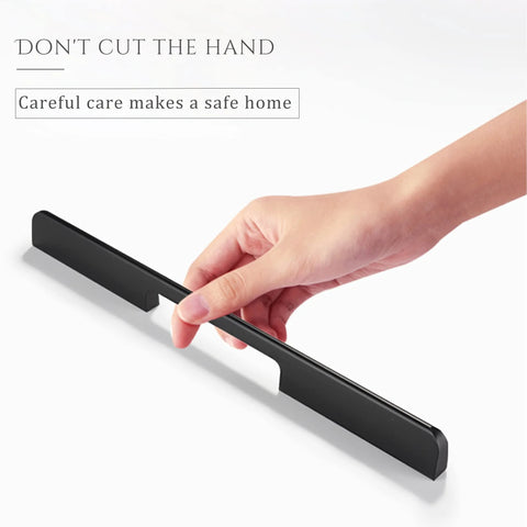 10 Inch Hole Center Matte Black Cabinet Pulls Set of 5 Modern Bar Handles with hand holding solid aluminum alloy Euro style
