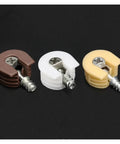 Colored Heavy Duty Cam Lock Pins Set 40-Piece Concealed Cabinet Connectors, zinc alloy, three pins on black background.