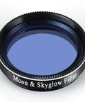 Moon And Sky Glow 1.25 Inch Telescope Filter for clearer moon and planet views, aluminum frame with optical glass lens