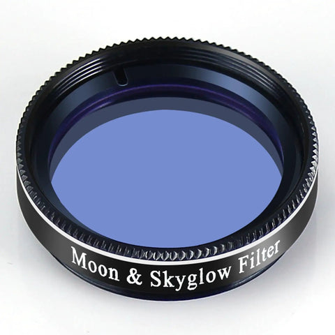 Moon And Sky Glow 1.25 Inch Telescope Filter for clearer moon and planet views, aluminum frame with optical glass lens