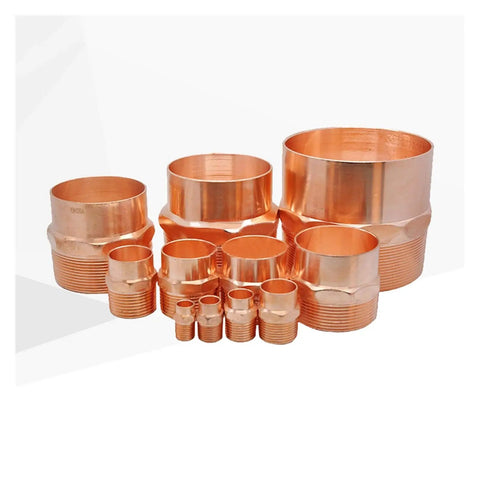 Garden Hose Connector Set One Quarter Inch To One Inch BSP Copper Butt Weld Cup Fittings in various sizes displayed
