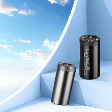 Top Shelf 4680 And 4695 Battery Case With Heavy Duty Shield, two battery cells on a blue background for reliable power solutions.