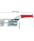 Built Tough 2 Pack Heavy Duty U Hook Latch Clamps With Threaded U Bolt And Rubberized Thumb Lever For Secure Hauler Rigging 4000 Lb Pull Action Grip with red lever