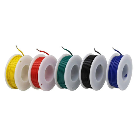 Side view of 30 AWG Tinned Copper Hookup Wire Kit With Stranded Flexible PVC Insulated Cables in 10 colors For Breadboards and DIY Electronics