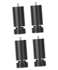 Beefy Aluminum Furniture Support Legs 25cm set of 4 heavy duty table feet for cabinets beds sofas with 10mm threaded holes anodized black