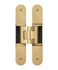 Heavy Duty Concealed Cabinet Hinges Built Tough Aluminum Construction For Smooth 180 Degree Swing No Fuss 3D Adjustment Satin Brass Finish