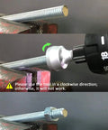 External Deburring Chamfer Tool With HSS Blade For No Fuss Burr Cleanup Quick Release Shank Fits One Eighth To Three Quarters Inch Drills demonstration on bolt